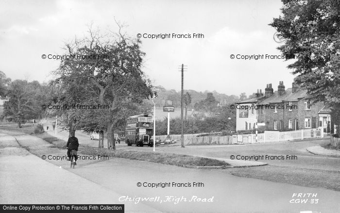Photo of Chigwell, High Road c.1955