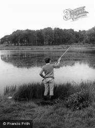 Boy Fishing At Hainault Forest Lake c.1965, Chigwell Row