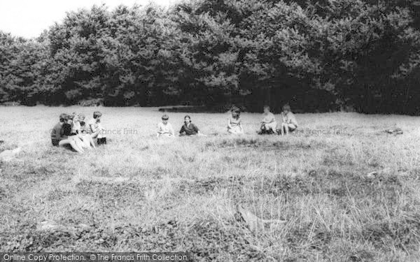 Photo of Chigwell Row, Camp Fire Circle, Girl Guides Camping Field c.1965