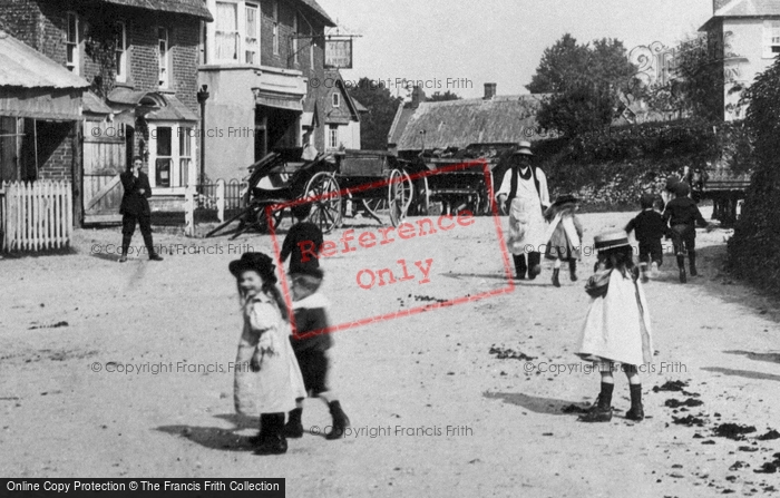 Photo of Child Okeford, Children At The Cross 1900