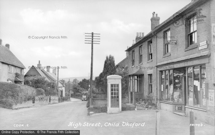 Photo of Child Okeford, High Street c.1955