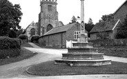Child Okeford, the Cross and Church of St Nicholas c1965