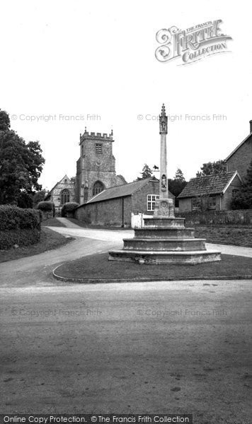 Photo of Child Okeford, the Cross and Church of St Nicholas c1965