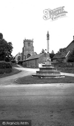 Child Okeford, the Cross and Church of St Nicholas c1965