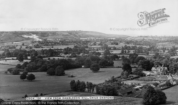 Photo of Child Okeford, View From Hambledon Hill c.1960