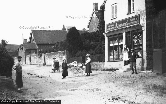 Photo of Child Okeford, Village Shop And School c.1890