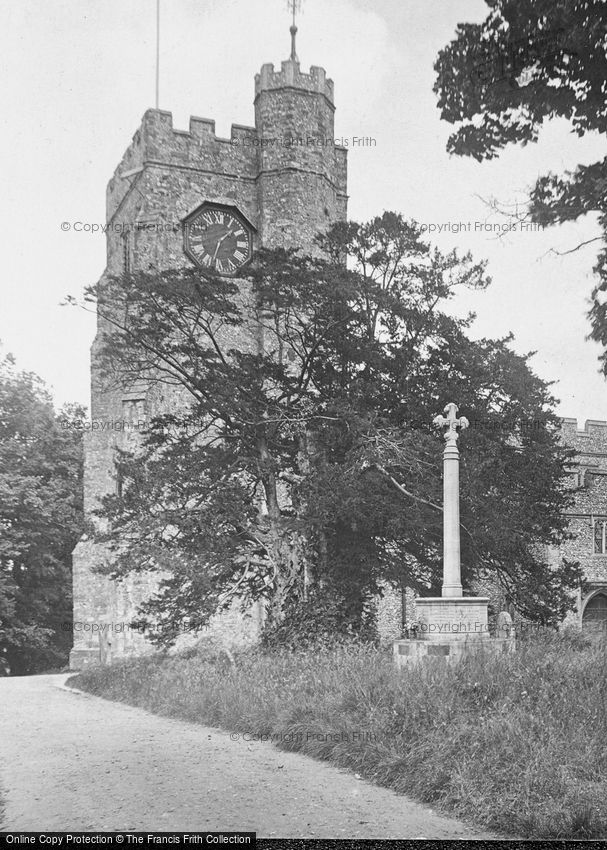 Chilham, St Mary's Church and War Memorial 1925
