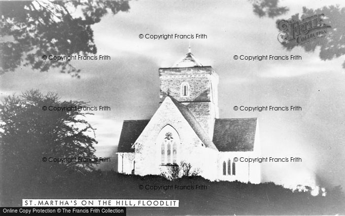 Photo of Chilworth, St Martha's On The Hill Church, Floodlit c.1955