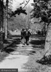 Family Stroll In The Island Park c.1955, Chippenham
