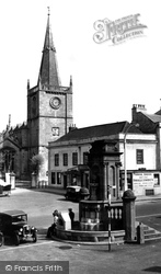 St Andrew's Church And Market Place c.1955, Chippenham