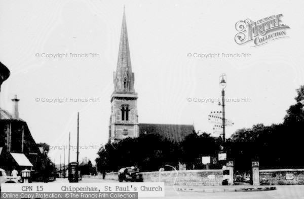 Photo of Chippenham, St Paul's Church c.1955