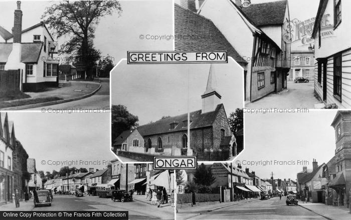Photo of Chipping Ongar, Composite c.1955