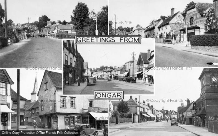 Photo of Chipping Ongar, Composite c.1955