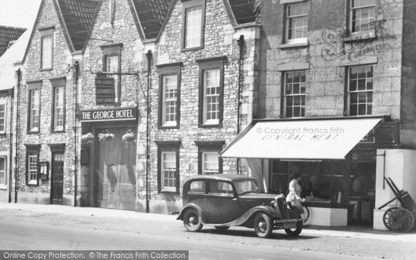 Photo of Chipping Sodbury, Broad Street, The George Hotel And The Butchers c.1950