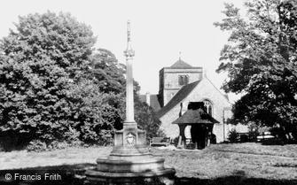 Chipstead, St Margaret's Church and War Memorial c1960