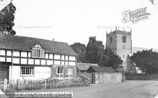 Photo of Chirbury, Church And Village c.1955