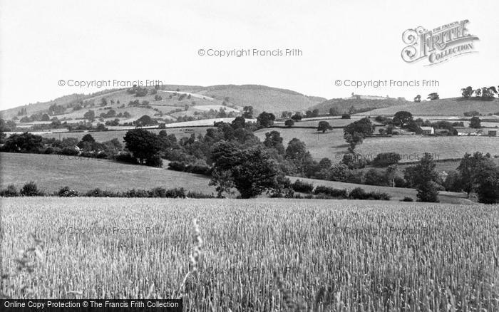 Photo of Chirbury, The Hills From Welshpool Road c.1955