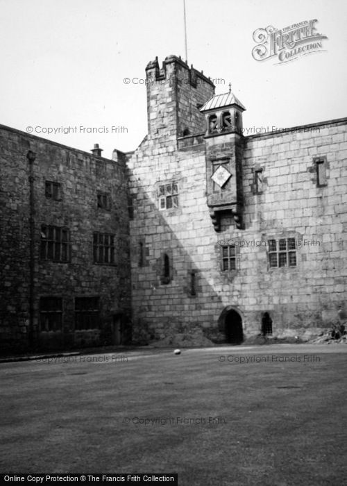 Photo of Chirk, Castle, The Inner Courtyard And Clock 1948