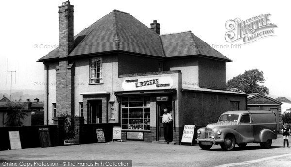 Photo of Chirk, E. Rogers Shop, Church View 1955