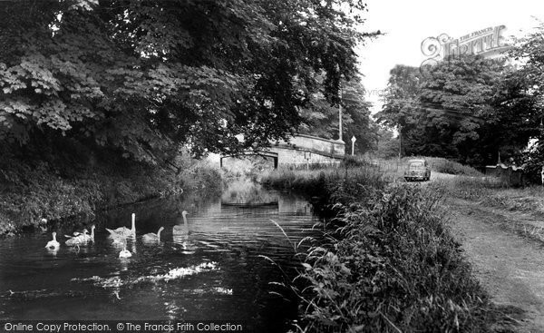 Photo of Chirk, Swans On The Canal 1955