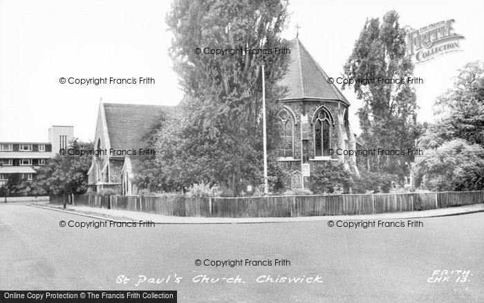 Photo of Chiswick, St Paul's Church c.1960