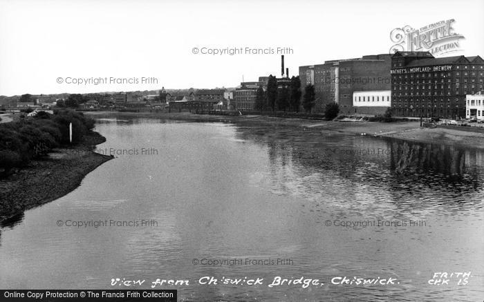 Photo of Chiswick, View From Chiswick Bridge c.1960