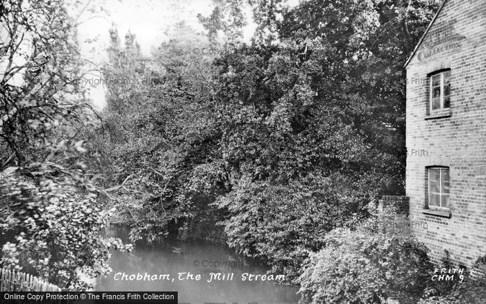 Photo of Chobham, The Mill Stream c.1955
