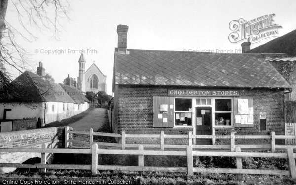 Photo of Cholderton, St Nicholas's Church And Post Office c.1955