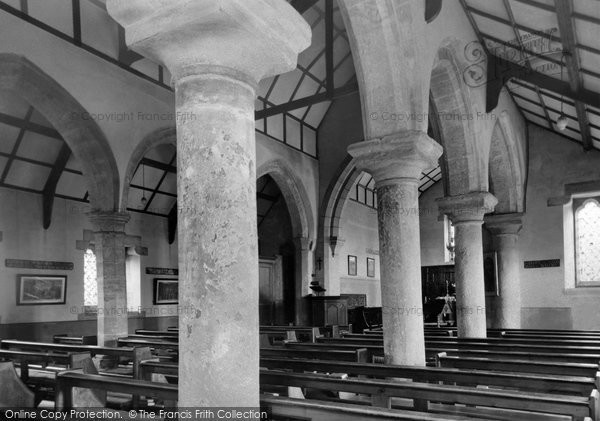 Photo of Chollerton, Church Of St Giles, Roman Pillars c.1955