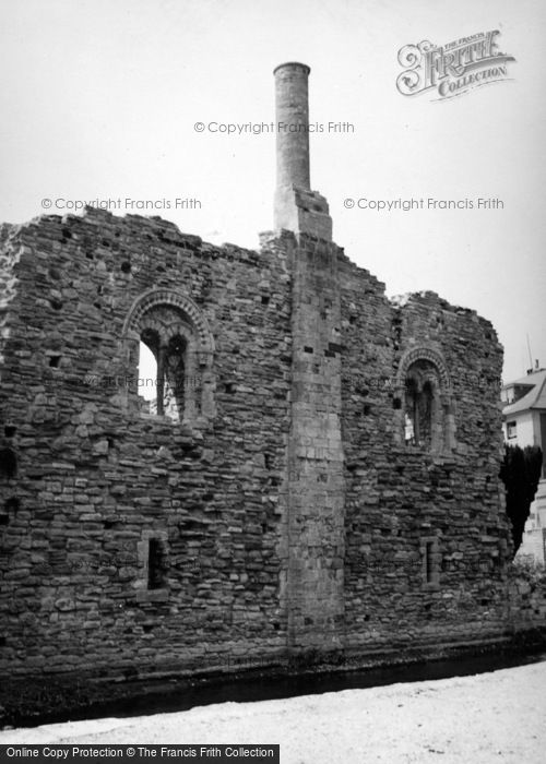 Photo of Christchurch, Castle Hall And Chimney 1955