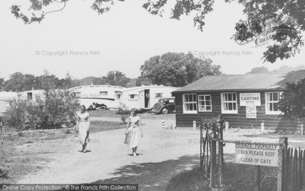 Photo of Christchurch, Entrance To Grove Farm Meadow Caravan Park, Stour Way c.1955