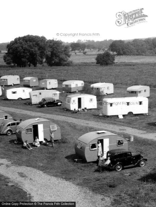 Photo of Christchurch, Grove Farm Caravan Park c.1955