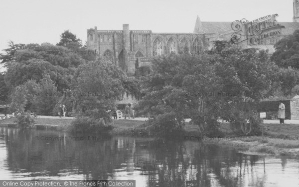 Photo of Christchurch, Priory From Bridge c.1955