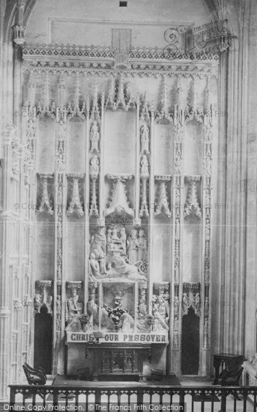 Photo of Christchurch, Reredos In The Priory 1890