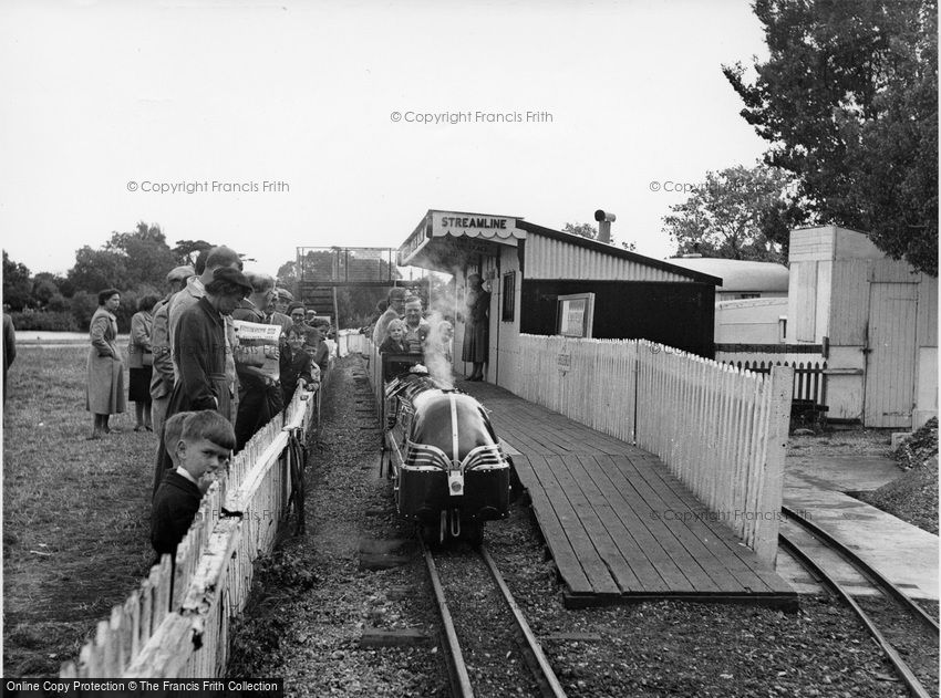 Christchurch, the Miniature Railway, Wick Ferry Holiday Camp c1955