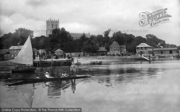 Photo of Christchurch, The Priory And River 1918