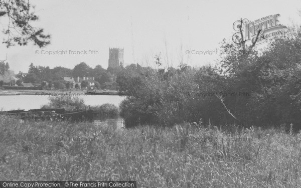 Photo of Christchurch, The Priory From Wick Ferry c.1955