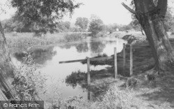 The River At Grove Park Meadow Caravan Club c.1960, Christchurch