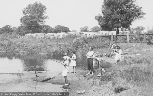 Photo of Christchurch, The River, Grove Farm Meadow Caravan Park c.1955