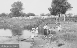 The River, Grove Farm Meadow Caravan Park c.1955, Christchurch