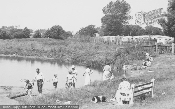 Photo of Christchurch, The River, Grove Farm Meadow Caravan Park c.1955