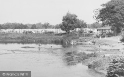 The River, Grove Farm Meadow Caravan Park c.1955, Christchurch