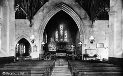 Christ Church Interior 1910, Church Crookham