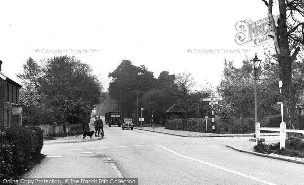 Photo of Church Crookham, The Cross Road c.1955