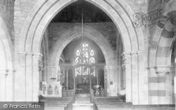 Church Interior 1904, Church Stretton