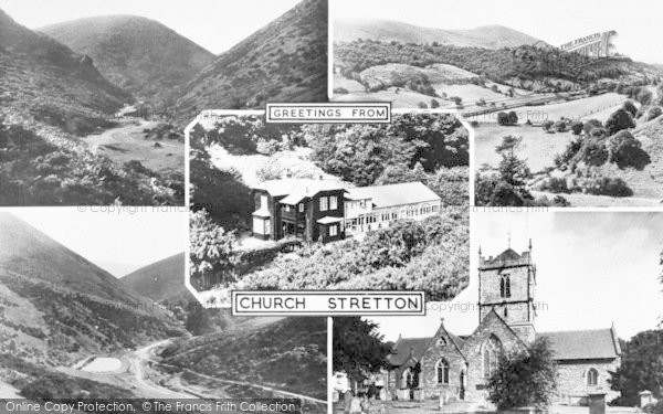 Photo of Church Stretton, Composite c.1955