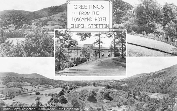 Photo of Church Stretton, Greetings From The Longmynd Hotel c.1955