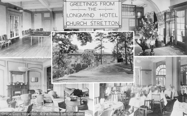 Photo of Church Stretton, Greetings From The Longmynd Hotel c.1955