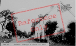 Cottages And Church View House c.1960, Churchill