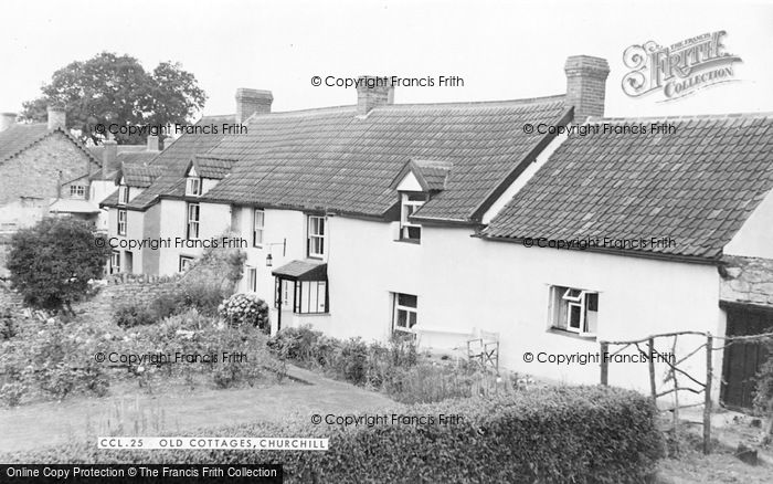 Photo of Churchill, Old Cottages c.1955